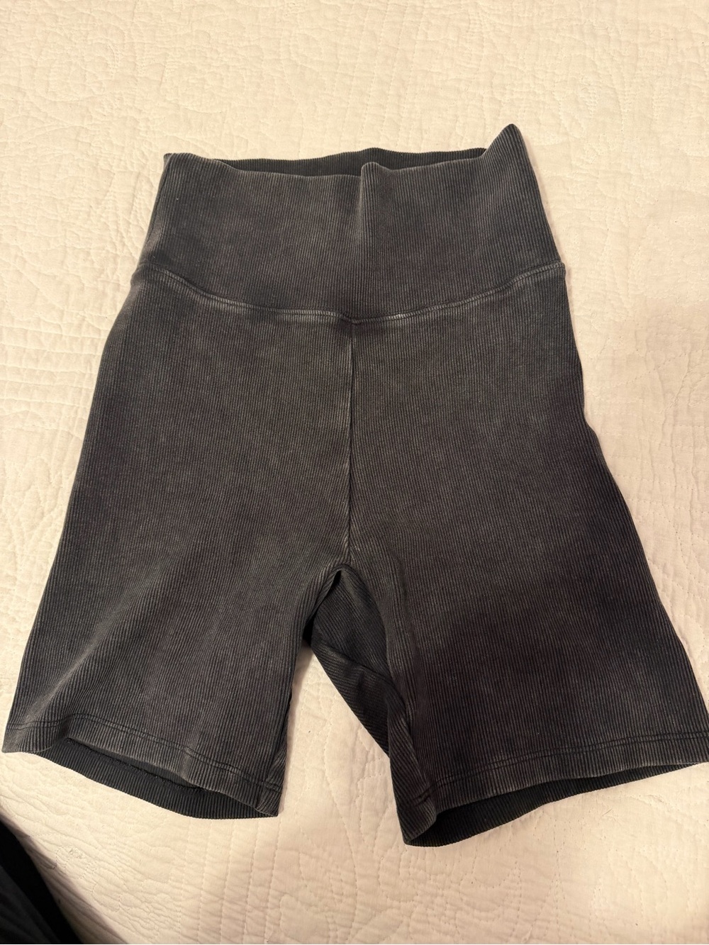 Nuuds Ribbed Biker Shorts Black